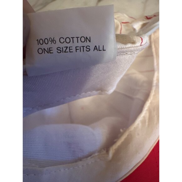 Vintage 80 Cincinnati Reds Pinstripe Hat W/ Bob Evans & 700 WLW Logos Adjustable - Picture 8 of 8